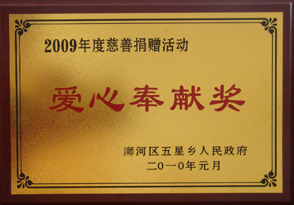 愛心奉獻(xiàn)獎(jiǎng)